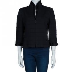 St. John Black Knit Jacket L