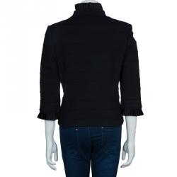 St. John Black Knit Jacket L