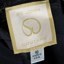 St. John Black Knit Jacket L