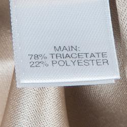 Pre Owned St John Couture Gold Satin Palazzo Pants L