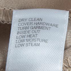 Pre Owned St John Couture Gold Satin Palazzo Pants L