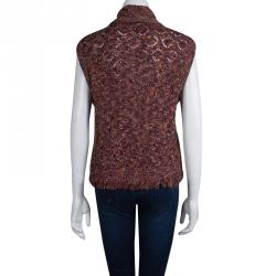 Pre Owned St. John Multicolor Slub Knit Vest S