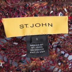 Pre Owned St. John Multicolor Slub Knit Vest S