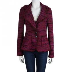 St. John Collection Pink Textured Tweed Blazer M