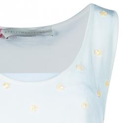 Pre Owned Stella McCartney Cream Beaded Sleeveless Top M