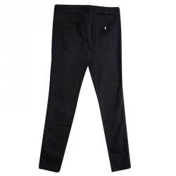 مملوكة مسبقًا Stella McCartney Black Denim Zip Embellishment Detail Ankle Grazer Jeans S