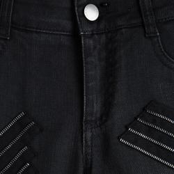 مملوكة مسبقًا Stella McCartney Black Denim Zip Embellishment Detail Ankle Grazer Jeans S