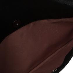Stella McCartney Black Faux Leather Falabella Fold Over Clutch