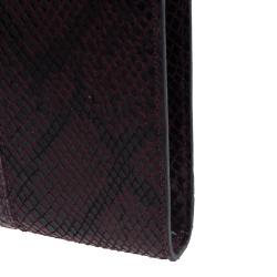 Pre Owned Stella McCartney Burgundy Embossed Patchwork Clutch