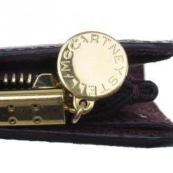 Pre Owned Stella McCartney Burgundy Embossed Patchwork Clutch