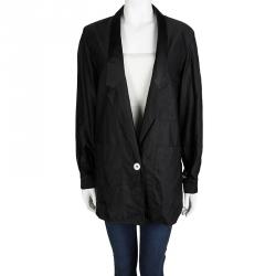 Pre Owned Stella McCartney Black Notched Collar Oversized Blazer M