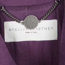 Pre Owned Stella McCartney Purple Wool Cashmere Bow Detail Dress Coat M