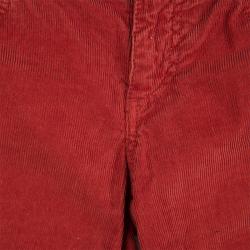 Pre Owned بنطلون ستيلا مكارتني قطن مضلع أحمر قصة مجسمة M