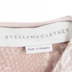 Pre Owned فستان ستيلا ماكرتني قصير أكمام طويلة طباعة ثعبان وردي فاتح M