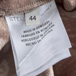 Pre Owned فستان ستيلا ماكرتني قصير أكمام طويلة طباعة ثعبان وردي فاتح M