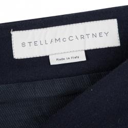 مملوكة مسبقًا Stella McCartney Navy Blue Wool Cashmere Axelle Embroidered Skirt M