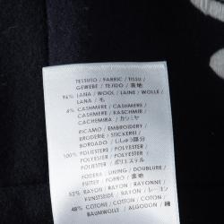 مملوكة مسبقًا Stella McCartney Navy Blue Wool Cashmere Axelle Embroidered Skirt M