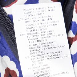Pre Owned Stella McCartney Printed Silk Plisse Bottom Asymmetric Backless Dress S