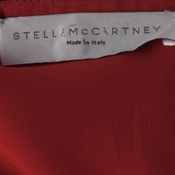 Pre Owned Stella McCartney Red and Pink Satin Dress S