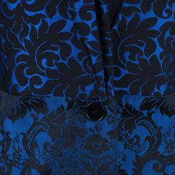 Pre Owned جاكيت ستيلا مكارتني صوف أزرق بروكاد جاكار M