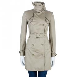 Pre Owned Stella McCartney Beige Belted Overcoat S
