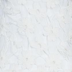 Pre Owned فستان ستيلا مكارتني تطريز ياقة مرتفعة أبيض XS