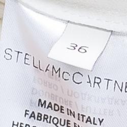 Pre Owned فستان ستيلا مكارتني تطريز ياقة مرتفعة أبيض XS