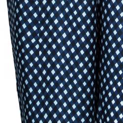 Pre Owned Stella McCartney Printed Wide Leg Silk Trousers M
