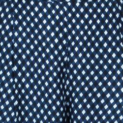 Pre Owned Stella McCartney Printed Wide Leg Silk Trousers M