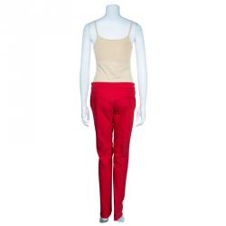Pre Owned Stella McCartney Red Tailored Trousers M