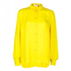 Pre Owned Stella McCartney Canary Yellow Button Down Blouse M