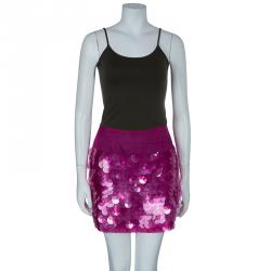 مملوكة مسبقًا Stella McCartney Pink Sequin Embellished Mini Skirt M