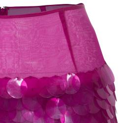 مملوكة مسبقًا Stella McCartney Pink Sequin Embellished Mini Skirt M