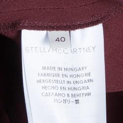 Pre Owned Stella McCartney Burgundy Jogger Trousers S