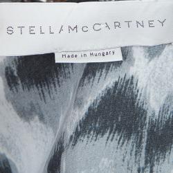 Pre Owned Stella McCartney Grey Leopard Print Top M