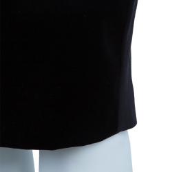 Pre Owned Stella McCartney Black Velvet Paneled Pencil Skirt S
