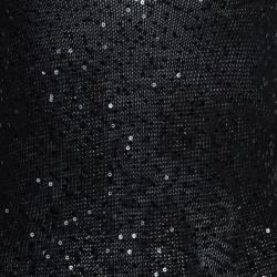 Stella McCartney Black Sequin Embellished Knit Racer Back Jumpsuit S