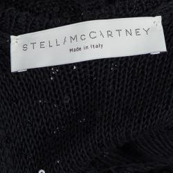 Stella McCartney Black Sequin Embellished Knit Racer Back Jumpsuit S