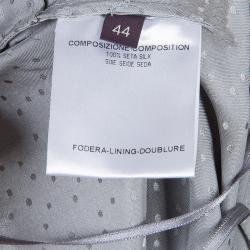 مملوكة مسبقًا فستان ستيلا مكارتني حرير رصاصي منقط M