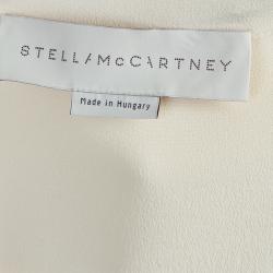 Pre Owned بلوزة ستيلا مكارتني كم طويل حرير كريمي  S
