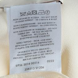 Pre Owned بلوزة ستيلا مكارتني كم طويل حرير كريمي  S