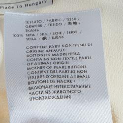 Pre Owned بلوزة ستيلا مكارتني كم طويل حرير كريمي  S