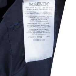 مملوكة مسبقًا فستان ستيلا مكارتني شراشيب أومبريه أزرق وأسود S