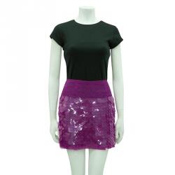 Pre Owned تنورة ميني ستيلا مكارتني أورغانزا وردي بترتر مزخرف S