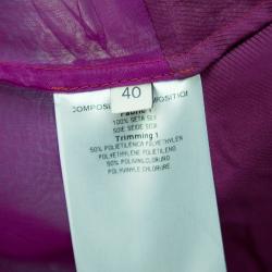 Pre Owned تنورة ميني ستيلا مكارتني أورغانزا وردي بترتر مزخرف S