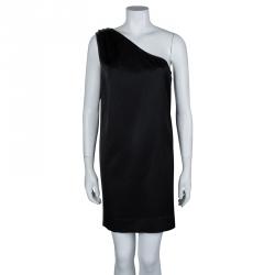 Pre Owned Stella McCartney Black One Shoulder Dress M