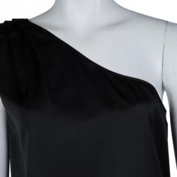 Pre Owned Stella McCartney Black One Shoulder Dress M