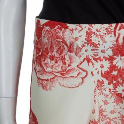 Pre Owned تنورة ستيلا مكارتني حرف A حرير كريمي مورد M