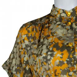 Pre Owned فستان ستيلا مكارتني حرير متعدد الألوان مورد برباط خصر S