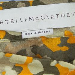 Pre Owned فستان ستيلا مكارتني حرير متعدد الألوان مورد برباط خصر S
